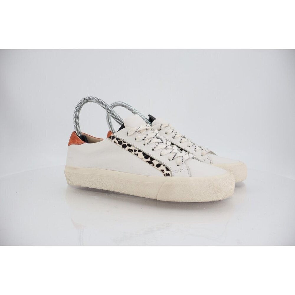 Madewell Women's Sidewalk Sneaker Size 6 White Calf Hair Fashion Sporty Shoe